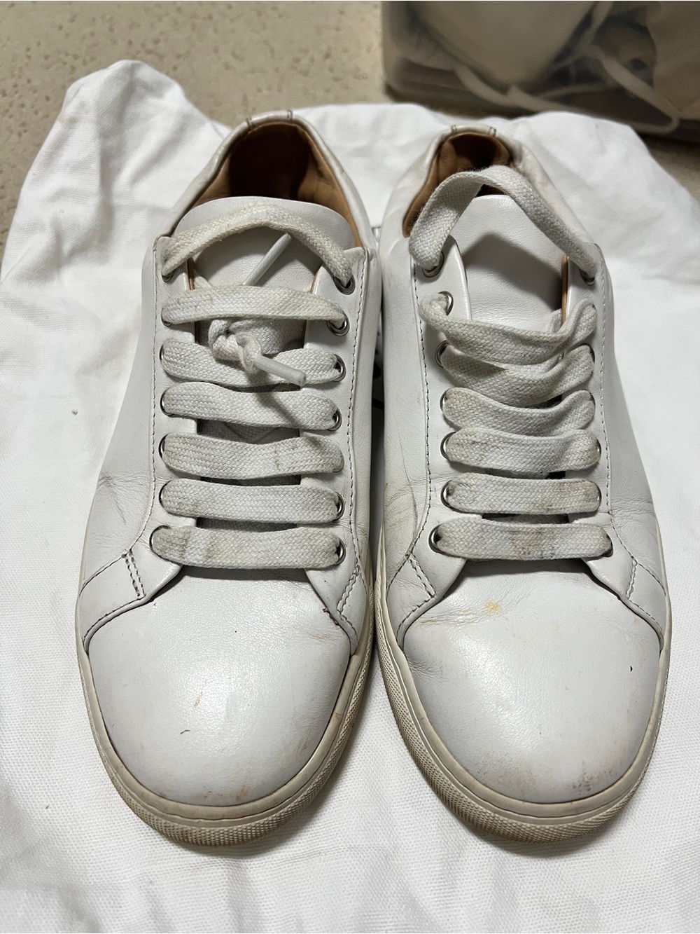 Thursday Boot Company White Leather Low-Top Sneakers